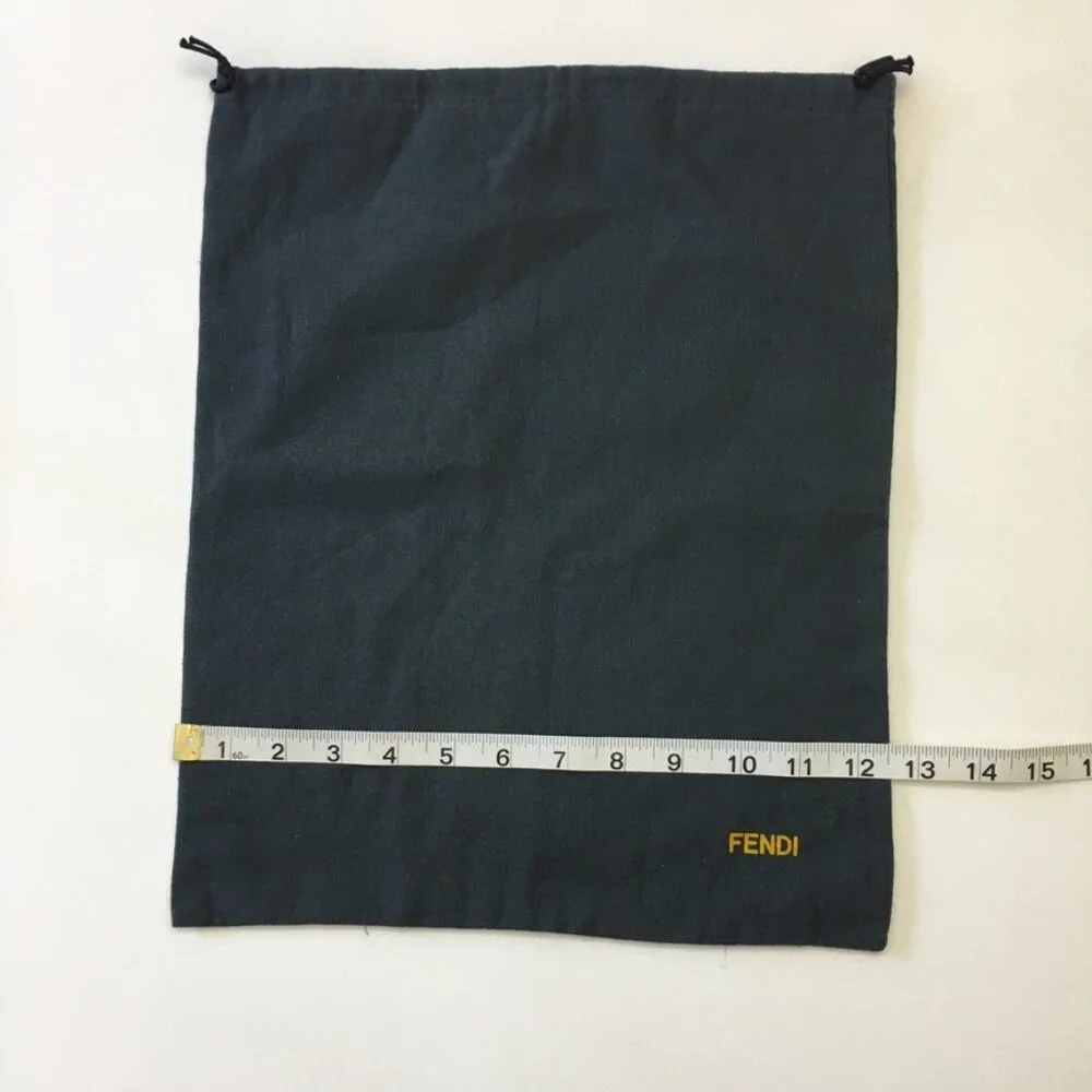 Fendi Dust Bag Jet Black Cotton 15